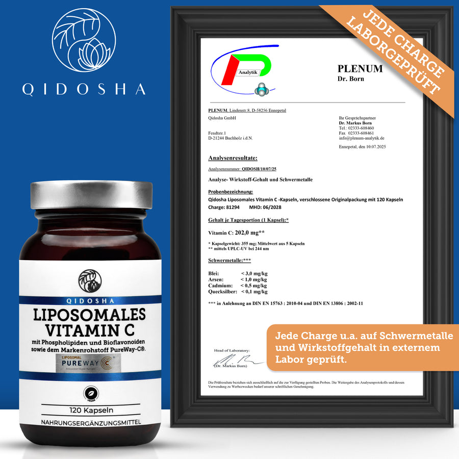 Vitamin C liposomal plus bioflavonoid with the brand raw material PureWay-C®