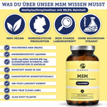 QIDOSHA Premium MSM Methylsulfonylmethan (OptiMSM®), 99,9 % Reinheit, vegan, laborgeprüft, ohne Zusatzstoffe, 324 Kapseln im Glas, hohe Qualität, Norddeutsche Produktion.