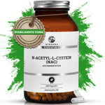 N-Acetyl-L-Cystein (NAC) im Glas von Qidosha Essentials, 240 vegane Kapseln, hochdosiert, laborgeprüft, ohne Zusatzstoffe, nachhaltig hergestellt in Deutschland.