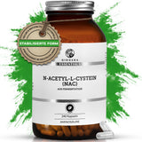 N-Acetyl-L-Cystein (NAC) im Glas von Qidosha Essentials, 240 vegane Kapseln, hochdosiert, laborgeprüft, ohne Zusatzstoffe, nachhaltig hergestellt in Deutschland.