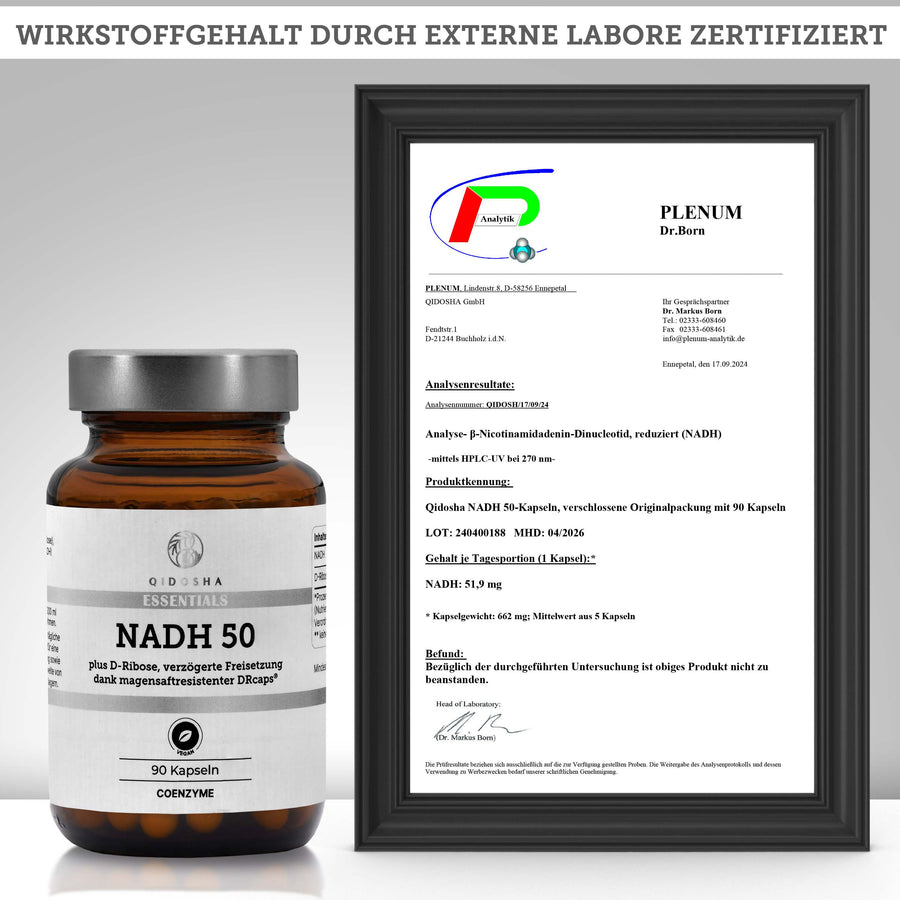 NADH plus D-ribose in a glass