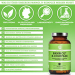 Vitamin B Komplex bioaktiv auf Quinoa-Basis, 180 Kapseln in Glasflasche, 100% vegan, laborgeprüft, ohne Füllstoffe, enthält alle acht B-Vitamine. Premium-Qualität.