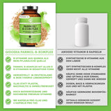 Vitamin B Komplex bioaktiv auf Quinoa-Basis: Premium, laborgeprüft, rein pflanzlich, nachhaltig im Glas. Enthält alle 8 B-Vitamine in bioaktiver Form. Ohne Füll- oder Zusatzstoffe.