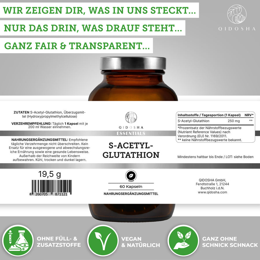 S-Acetyl-Glutathion im Glas