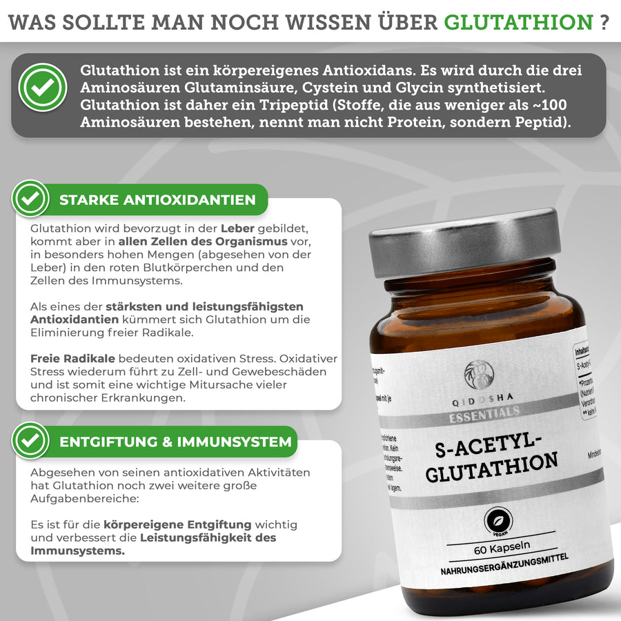 Buy S-Acetyl-Glutathione capsules in bioactive form with 250mg/capsule online QIDOSHA Buy S-Acetyl-Glutathione capsules in bioactive form with 250mg/capsule online QIDOSHA