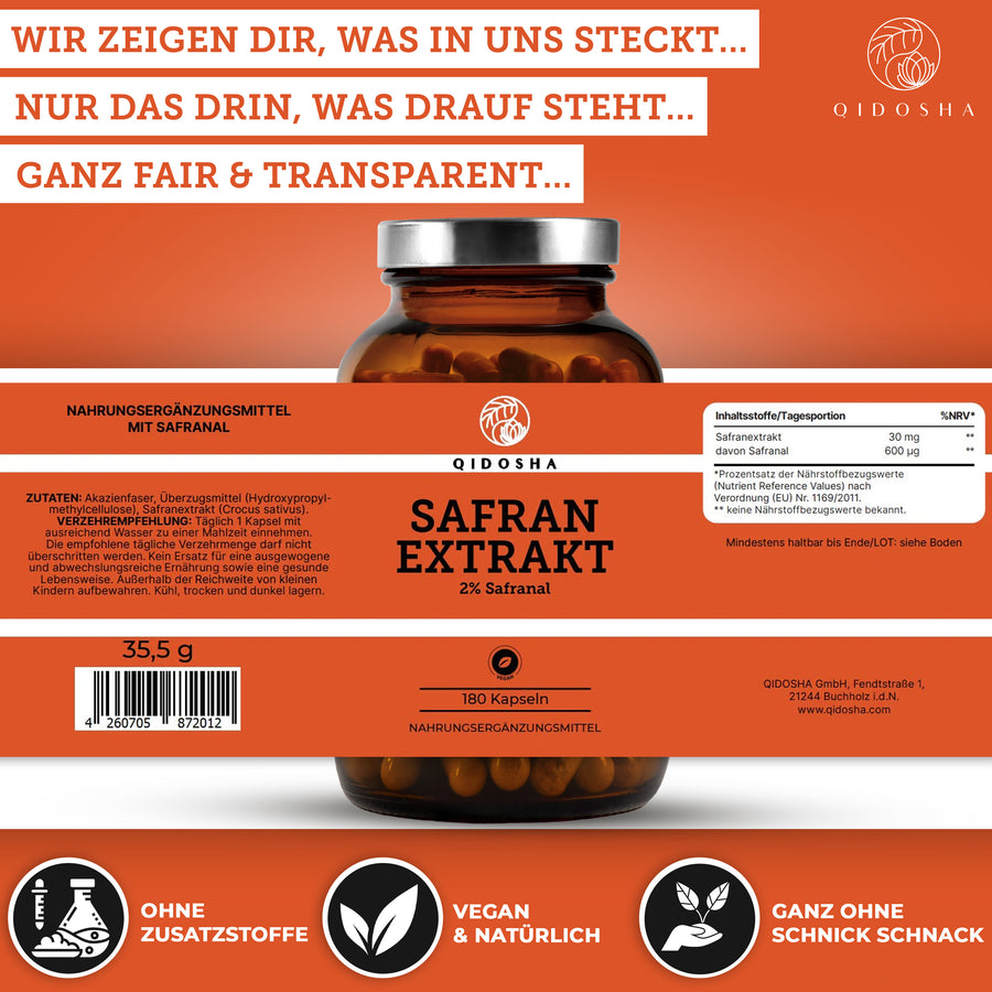 Saffran extract with 2% saffron and 3.5% crocin