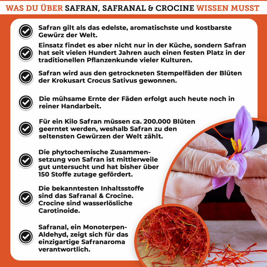 Saffran extract with 2% saffron and 3.5% crocin