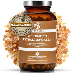 Weihrauch AKBA Kapseln im Glas, 120 vegane Kapseln, 50% Acetyl-11-keto-β-Boswelliasäure, laborgeprüft, ohne Füllstoffe, in Deutschland hergestellt, Premium-Nahrungsergänzungsmittel.