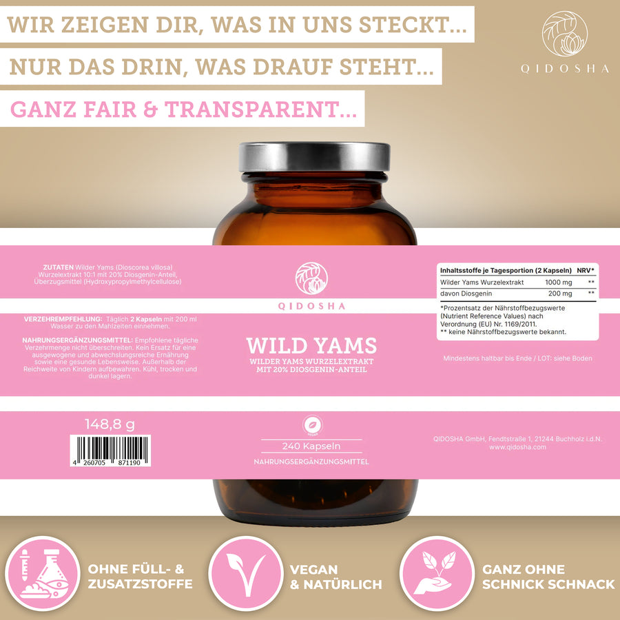 Wilde Yamswurzel (Wild Yams) im Glas