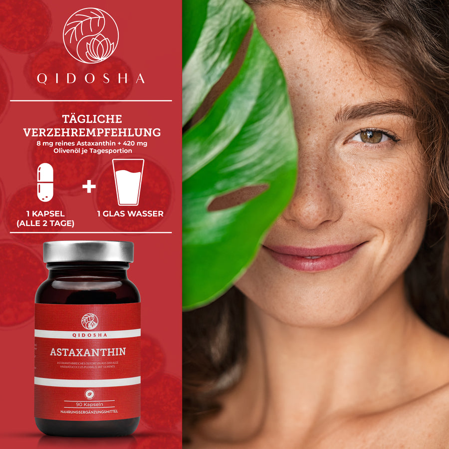 Astaxanthin & olive oil from European cultivation in the glass