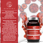 QIDOSHA Astaxanthin 12 mg plus Olivenöl Softgels, 90 Kapseln im Apothekerglas, vegan, hohe Qualität, laborgeprüft, ohne Füll- oder Zusatzstoffe, true clean label.