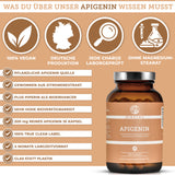 Qidosha Apigenin-Kapseln: Premium-Zitronenextrakt mit Piperin, 100% vegan, deutsche Produktion, laborgeprüft, ohne Zusatzstoffe, in Glasverpackung. Hohe Bioverfügbarkeit, true clean label.