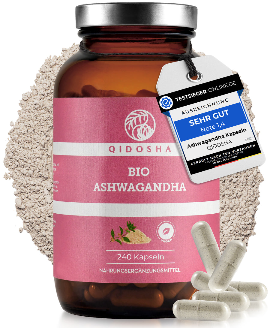 Bio-Ashwagandha im Glas