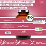 Organic Ashwagandha with 500mg per capsule, 240 pieces