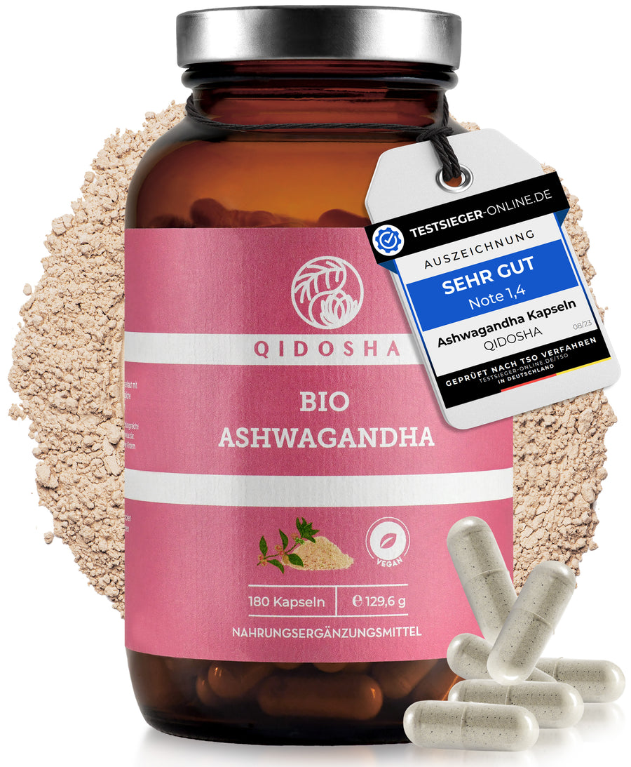 Organic ashwagandha in a glass