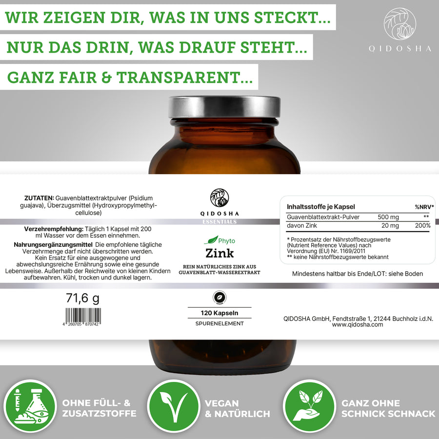 Zink aus Guavenblatt-Extrakt im Glas