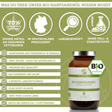 Biologische hennepzaadolie (veganistisch)