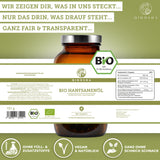 Biologische hennepzaadolie (veganistisch)