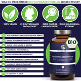 Qidosha Bio Schwarzkümmelöl: Premium-Qualität, 100% vegan, laborgeprüft, ohne Zusatzstoffe. Hergestellt in Deutschland, 500 mg pro Kapsel, 4 Monate Vorrat, Glasverpackung.