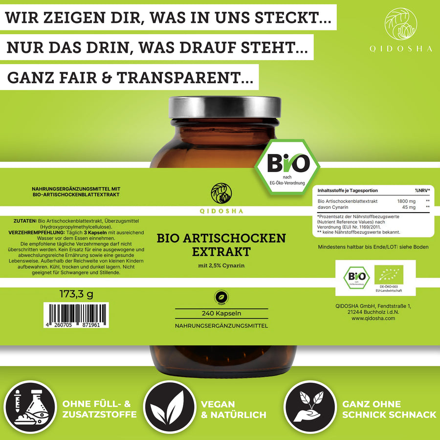 Bio Artischockenextrakt aus Frankreich mit 2,5% Cynarin