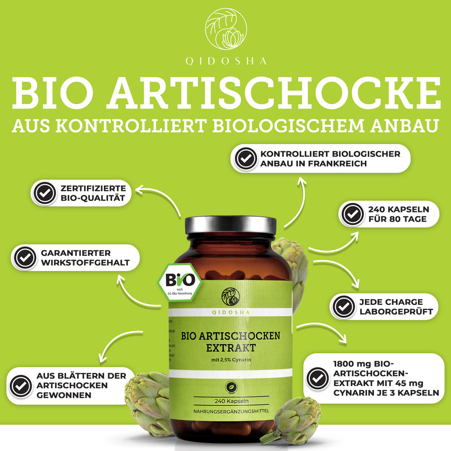 Bio Artischockenextrakt aus Frankreich mit 2,5% Cynarin