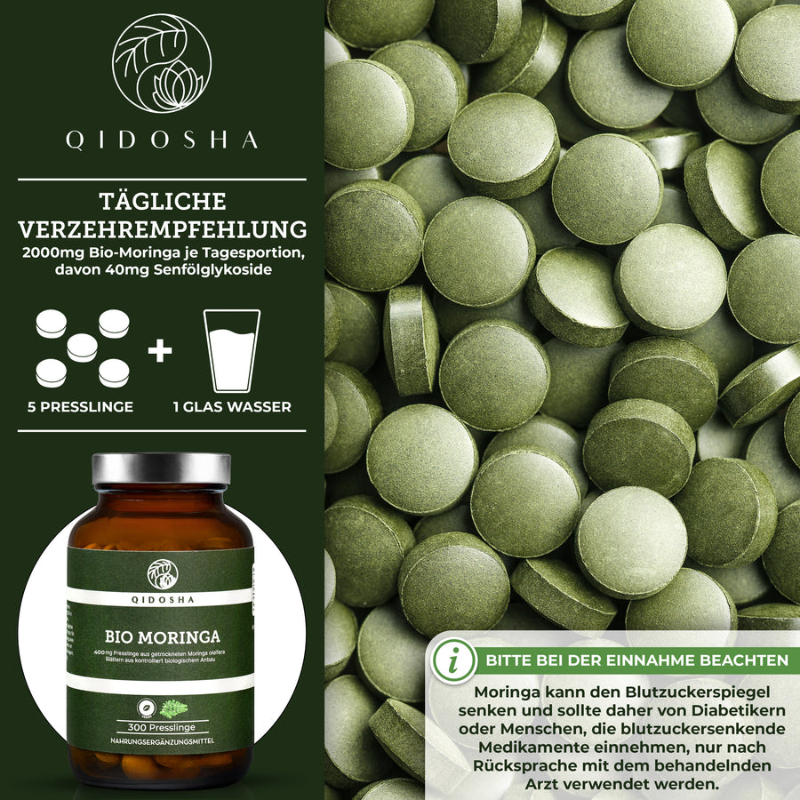 Bio Moringa Presslinge 400mg 300 Stk/Glas