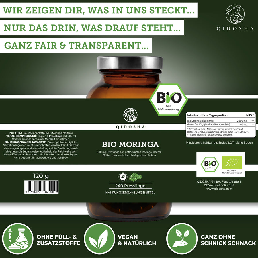 Bio Moringa Presslinge