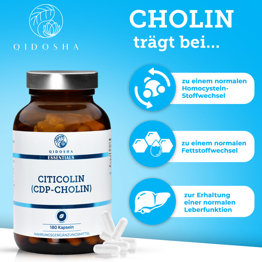Cholin als Citicolin (CDP-Cholin) im Glas