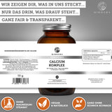 QIDOSHA ESSENTIALS Calcium-Komplex im Glas: Premium Nahrungsergänzungsmittel, vegan, laborgeprüft, ohne Füllstoffe, mit vier Calcium-Verbindungen. Nachhaltige Verpackung, 240 Kapseln. 