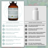 DEFENCE² Immunsystem-Komplex: Premium-Nahrungsergänzungsmittel aus Glas, hochdosiert, vegetarisch, ohne Füll- oder Zusatzstoffe, laborgeprüft, unterstützt Immunsystem mit natürlichen Inhaltsstoffen.