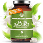 QIDOSHA FLORA BALANCE Bakterien-Kulturen-Komplex, Premium-Darmflora-Probiotikum mit 180 veganen, magensaftresistenten Kapseln, 20 Stämme, laborgeprüfte Qualität, enthält Inulin und keine Zusatzstoffe.
