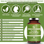 QIDOSHA FLORA BALANCE Bakterien-Kulturen-Komplex: Premium probiotisches Nahrungsergänzungsmittel mit 30 Mrd. KBE/Tagesdosis, 20 Stämme, Inulin, 180 magensaftresistente Kapseln, laborgeprüfte Qualität.