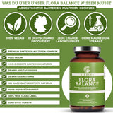 QIDOSHA FLORA BALANCE Bakterien-Kulturen-Komplex: Premium probiotisches Nahrungsergänzungsmittel mit 30 Mrd. KBE/Tagesdosis, 20 Stämme, Inulin, 180 magensaftresistente Kapseln, laborgeprüfte Qualität.