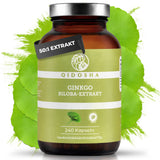 Ginkgo-Extrakt (neue Dosierung und Kapselmenge): Braunglas mit 240 veganen Kapseln à 80 mg, Premium-Nahrungsergänzungsmittel, ohne Füllstoffe, laborgeprüfte Qualität, true clean label.