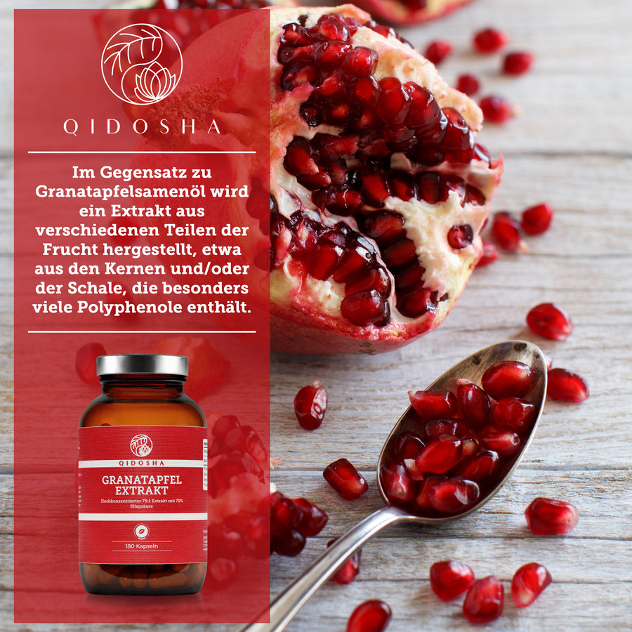 Pomegranate extract in a glass