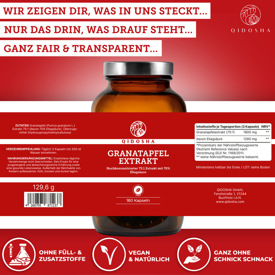 Granatapfel-Extrakt im Glas