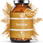 Qidosha Taurin: Hochdosierte, vegane Premium-Kapseln (240 Stück) in lichtgeschütztem Glas, 1000 mg je Kapsel, laborgeprüfte Reinheit, hergestellt in Deutschland, ohne Füllstoffe.