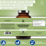 Liposomales Quercetin von QIDOSHA: Premium-Nahrungsergänzung ohne Füllstoffe, mit PureWay™ Q, vegan, laborgeprüft, in nachhaltigem Glas, 120 Kapseln.