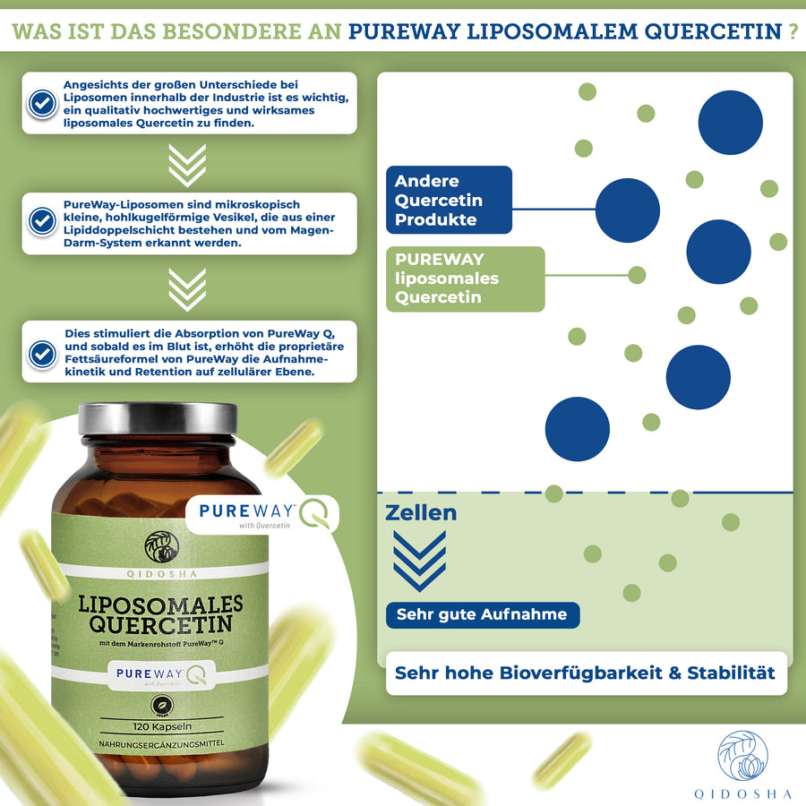 Quercetin liposomal mit dem Markenrohstoff PureWay™ Q