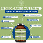 Quercetin liposomal mit PureWay™ Q, 120 Kapseln im Glas, echte Premium-Qualität mit hoher Bioverfügbarkeit und Stabilität, ohne Füllstoffe, laborgeprüft.