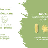 Quercetin liposomal mit Markenrohstoff PureWay™ Q: Premium, vegan, allergenfrei, ohne Füllstoffe. Hergestellt in Deutschland, hohe Bioverfügbarkeit, laborgeprüfte Qualität. Nachhaltige Glasverpackung.