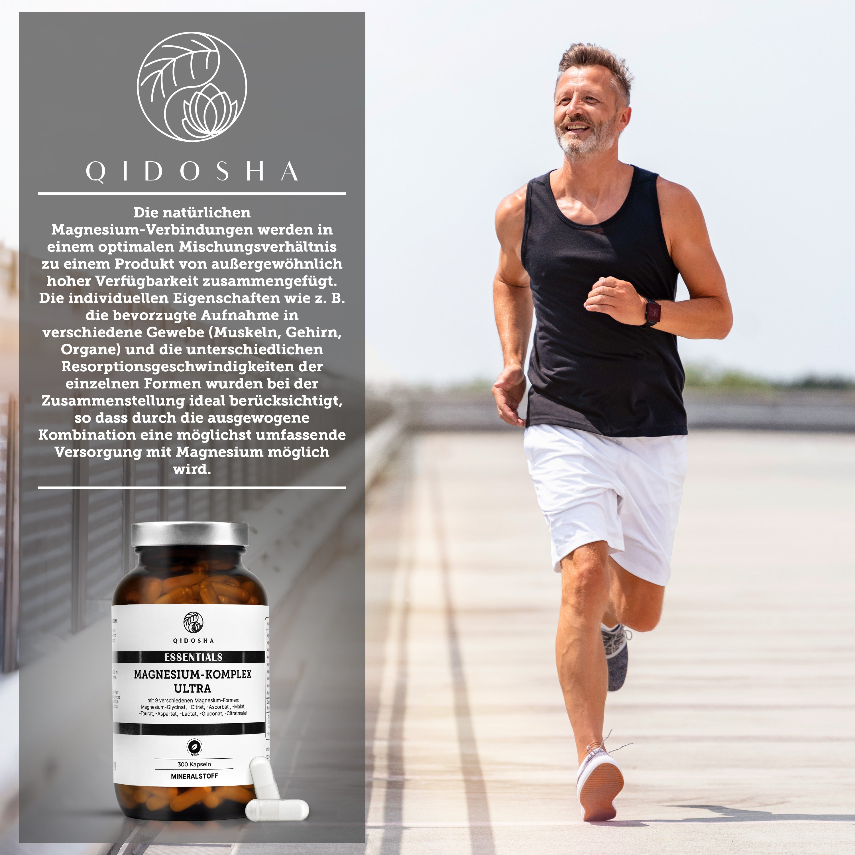 QIDOSHA Daily Essentials Plus Stack, Premium-Magnesium-Komplex für optimale Nährstoffversorgung, unterstützt gesundes Leben. Enthält 300 Kapseln, laborgeprüfte Qualität, ohne Zusatzstoffe. Ideal für aktive Lebensstile.