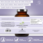 QIDOSHA Mental Stack: Premium Magnesium L-Threonat Supplement in braunem Glas, hohe Qualität, vegan, ohne Füll- oder Zusatzstoffe, laborgeprüft, für mentale Leistungsfähigkeit.