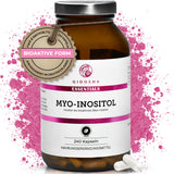 Myo-Inositol im Glas: Premium, laborgeprüftes Nahrungsergänzungsmittel mit 240 veganen Kapseln, bioaktive Form, ohne Füllstoffe, in lichtgeschütztem Braunglas, hergestellt in Deutschland.