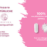 QIDOSHA Myo-Inositol im Glas: Premium, laborgeprüfte Kapseln ohne Füllstoffe, 100% pflanzlich, 500mg Myo-Inositol, 240 Kapseln. Nachhaltig in lichtgeschütztem Glas verpackt.