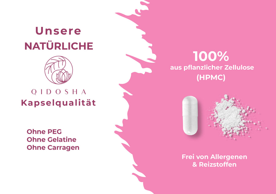 QIDOSHA Myo-Inositol im Glas: Premium, laborgeprüfte Kapseln ohne Füllstoffe, 100% pflanzlich, 500mg Myo-Inositol, 240 Kapseln. Nachhaltig in lichtgeschütztem Glas verpackt.