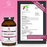 Qidosha Essentials Myo-Inositol im Glas: Premium, laborgeprüfte Qualität, 240 vegane Kapseln, ohne Füll- oder Zusatzstoffe, true clean label, inklusive Zertifikat von Plenum Analytik.