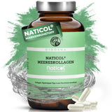 Naticol® Meereskollagen Hydrolysat in Glas mit weißen Kapseln, Premium-Qualität, laborgeprüft, ohne Füllstoffe. Ideal für Haut und Gelenke.