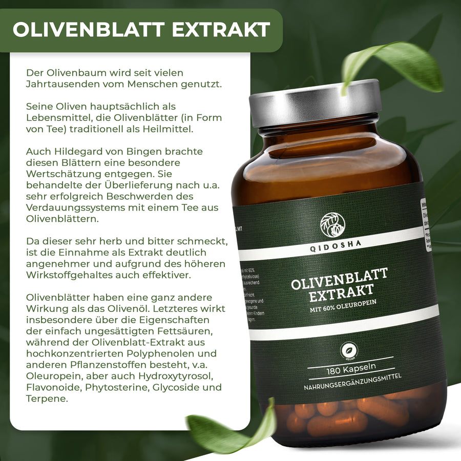 Olive leaf extract with 60% oleuropein