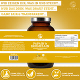 Papaïne & Bromélaïne en flacons de verre (capsules gastro-résistantes)